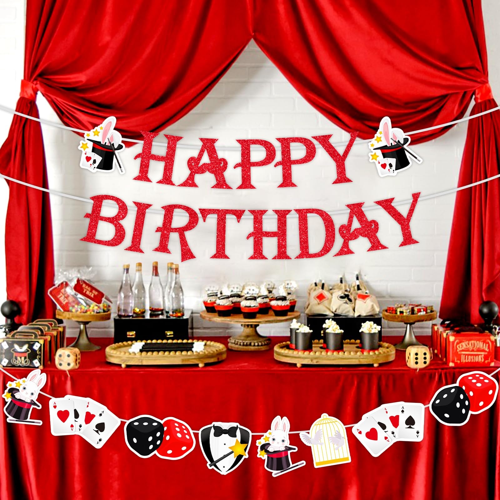 Magic-themed birthday party decorations for kids