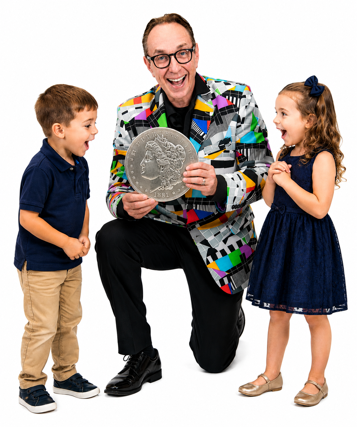 Children's magician ready to perform at your party